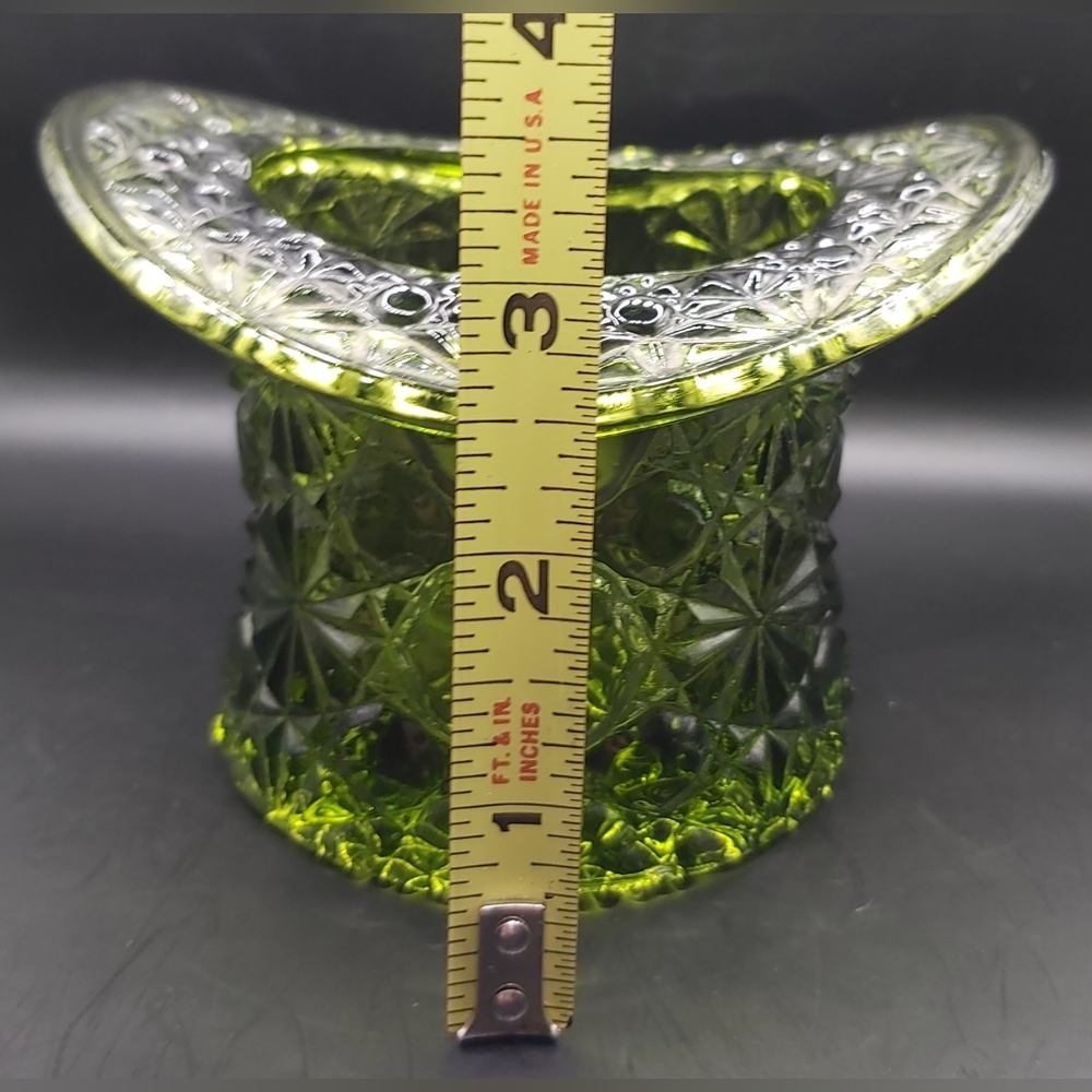 Daisy and button green glass hat - Picture 5 of 6